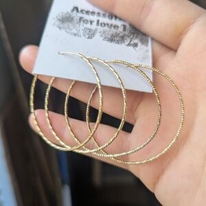 925 Silver Vermeil Earrings Set.